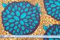 Preview: TURQUOISE SEEDBALL Waxprint Stoff